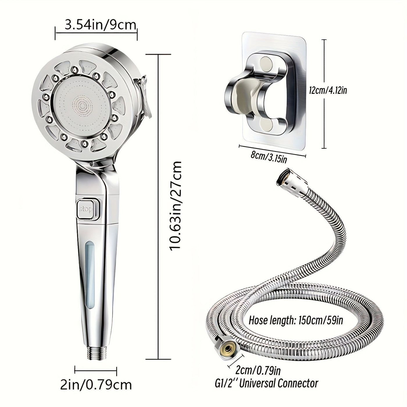 AQUASWIVEL - High-Pressure Rainfall Shower System with Swivel Control 2