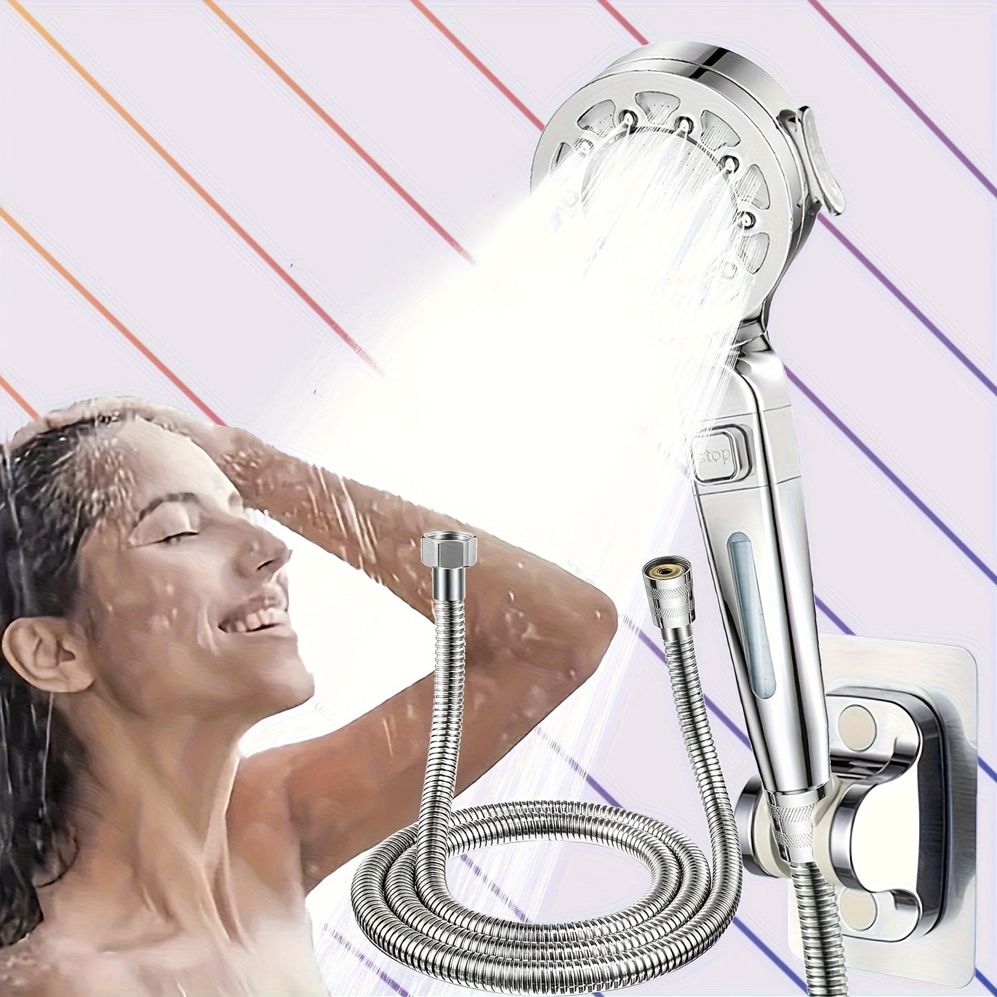 AQUASWIVEL - High-Pressure Rainfall Shower System with Swivel Control 6