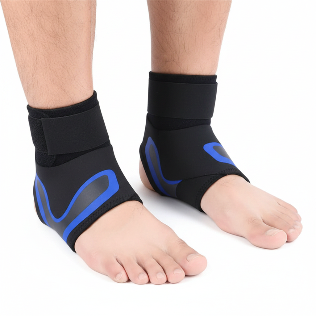 ANKLEGUARD - Adjustable Ankle Compression Sleeve for Pain Relief & Stability