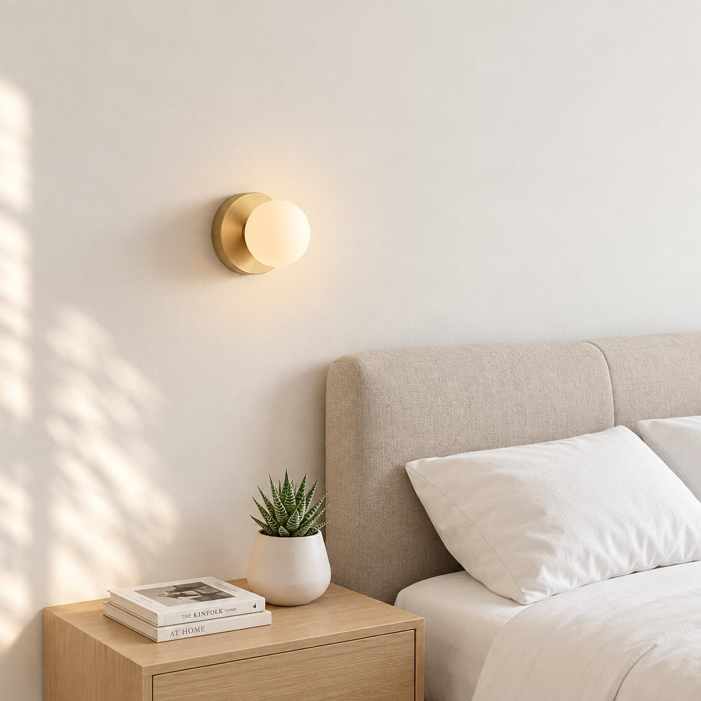 LUNARIS – LED Ball Wall Sconce for Serene Interior Glow