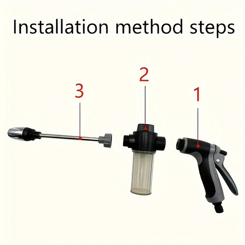 AquaBlast - High Pressure Garden Hose Nozzle Sprayer with Foam Cannon & Ergonomic Handle 3