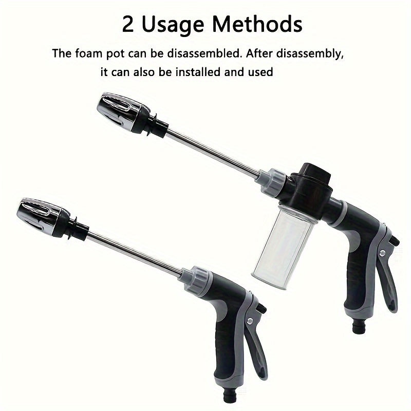 AquaBlast - High Pressure Garden Hose Nozzle Sprayer with Foam Cannon & Ergonomic Handle 4