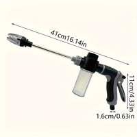 AquaBlast - High Pressure Garden Hose Nozzle Sprayer with Foam Cannon & Ergonomic Handle 7