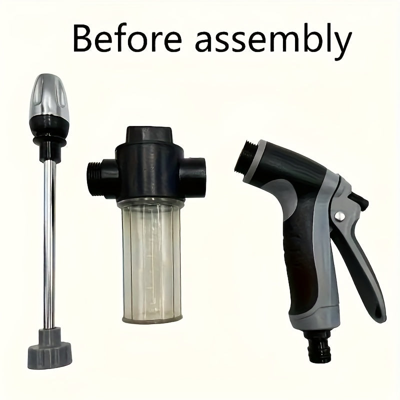AquaBlast - High Pressure Garden Hose Nozzle Sprayer with Foam Cannon & Ergonomic Handle 8