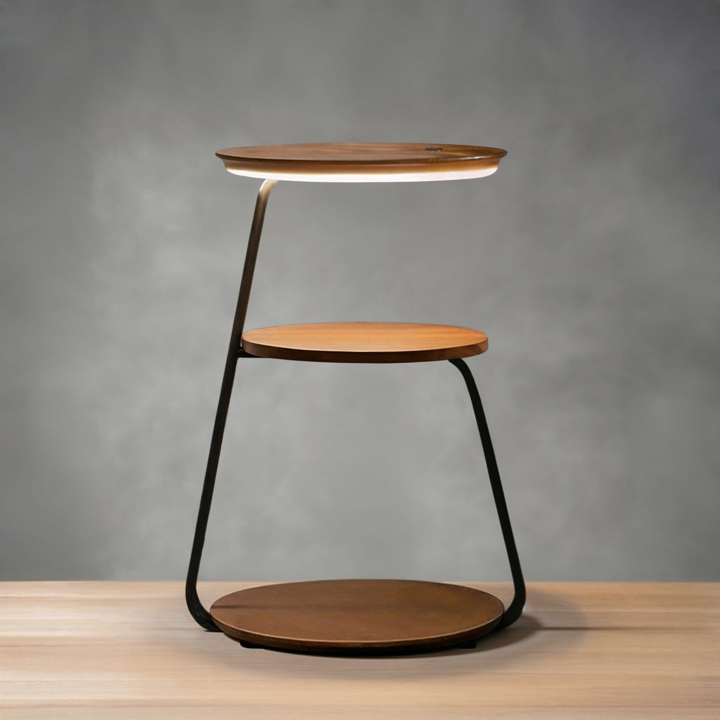 Articture Modern Side Table with Wireless Charger and Ambient Lighting 1