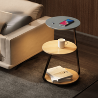 Articture Modern Side Table with Wireless Charger and Ambient Lighting 7