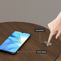 Articture Modern Side Table with Wireless Charger and Ambient Lighting 8
