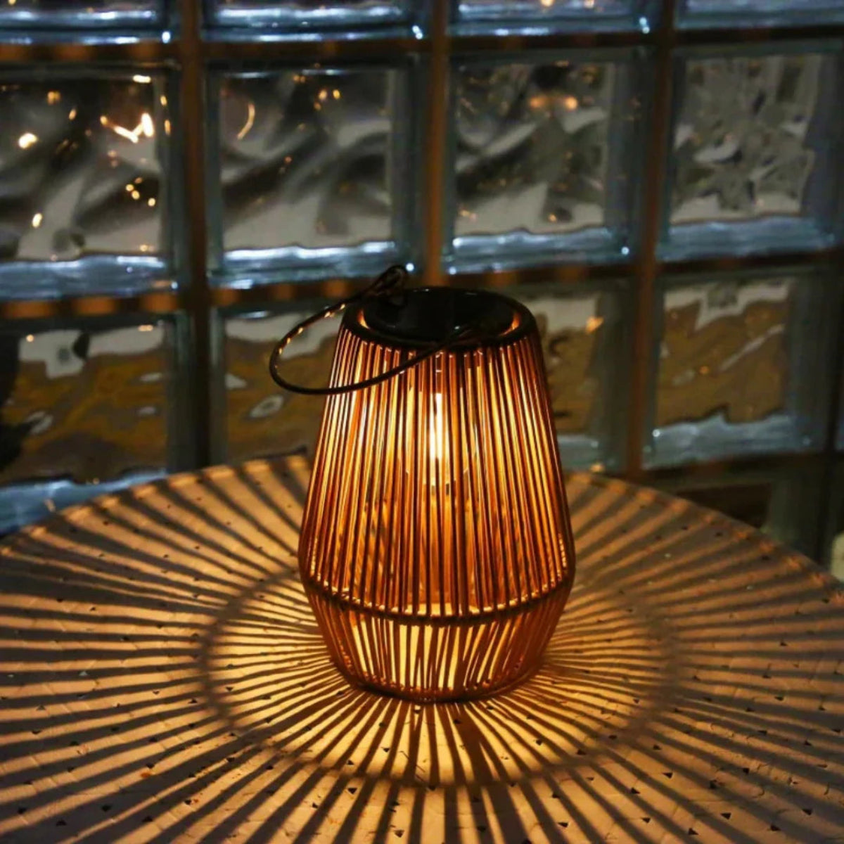 ArtisanGlow - Handmade Solar Outdoor Lantern with Waterproof Design 2