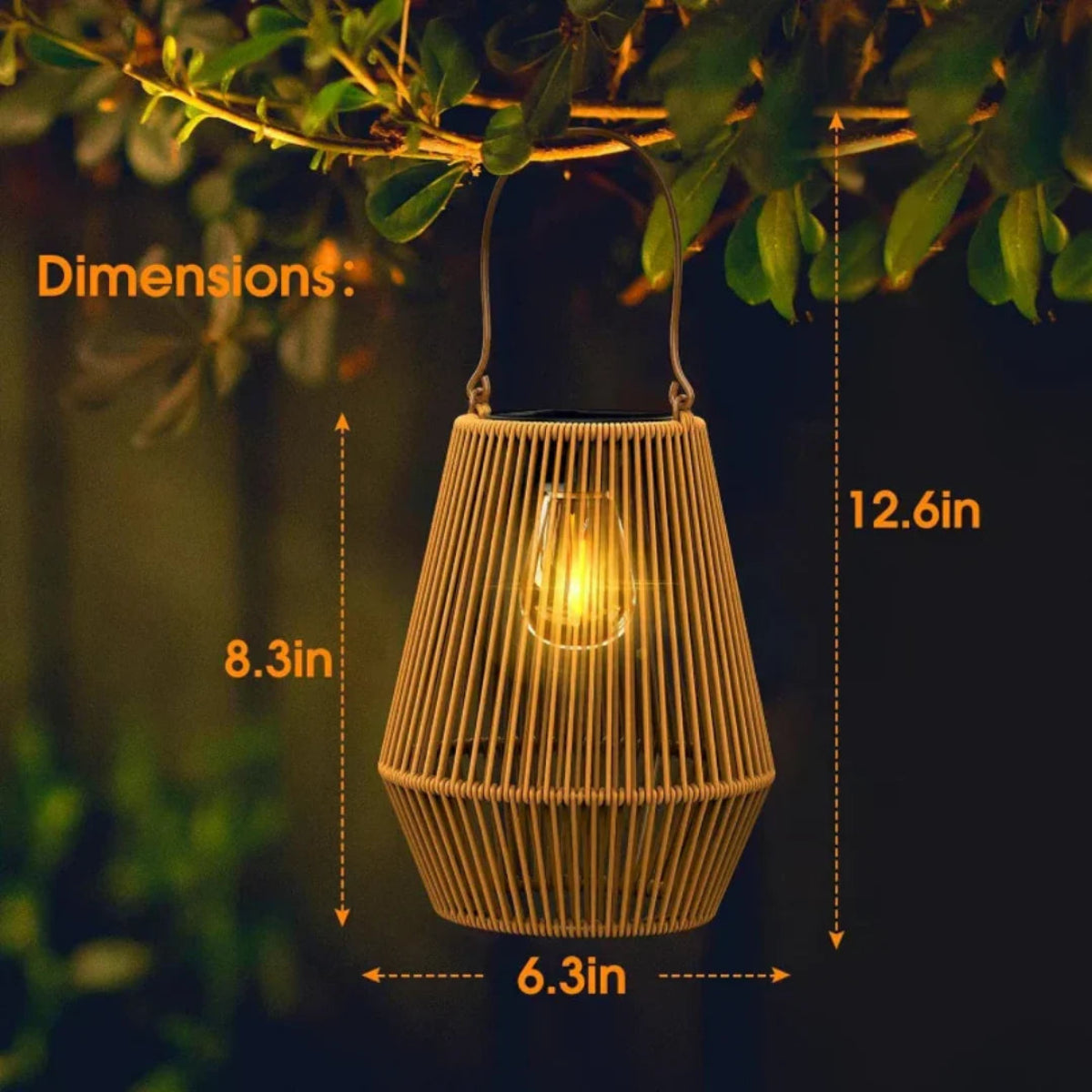 ArtisanGlow - Handmade Solar Outdoor Lantern with Waterproof Design 3