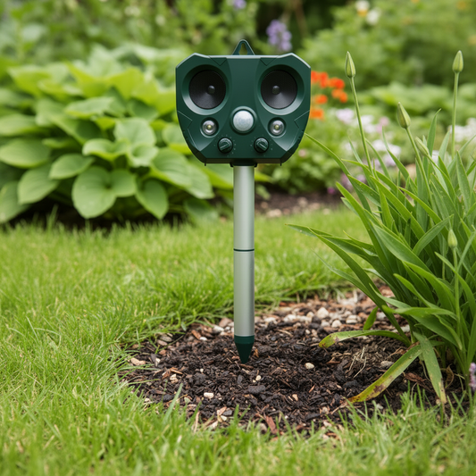 BIRDSTOP - Solar-Powered Ultrasonic Garden Pest Repeller Device 0