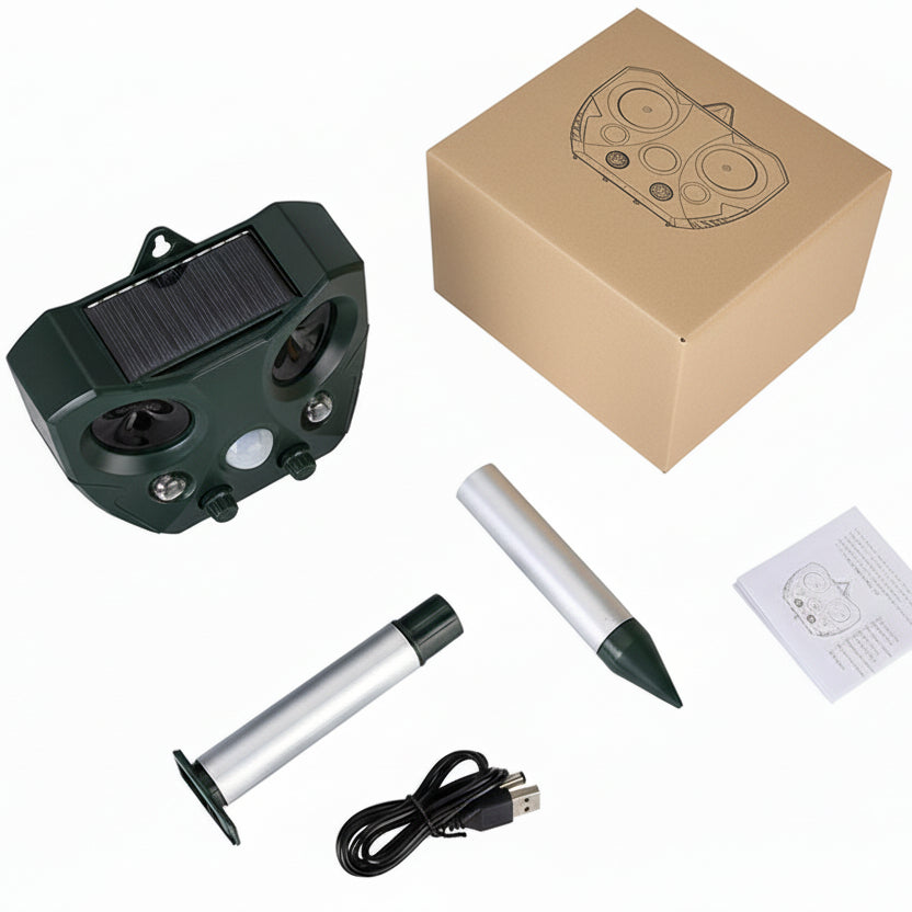 BIRDSTOP - Solar-Powered Ultrasonic Garden Pest Repeller Device 2