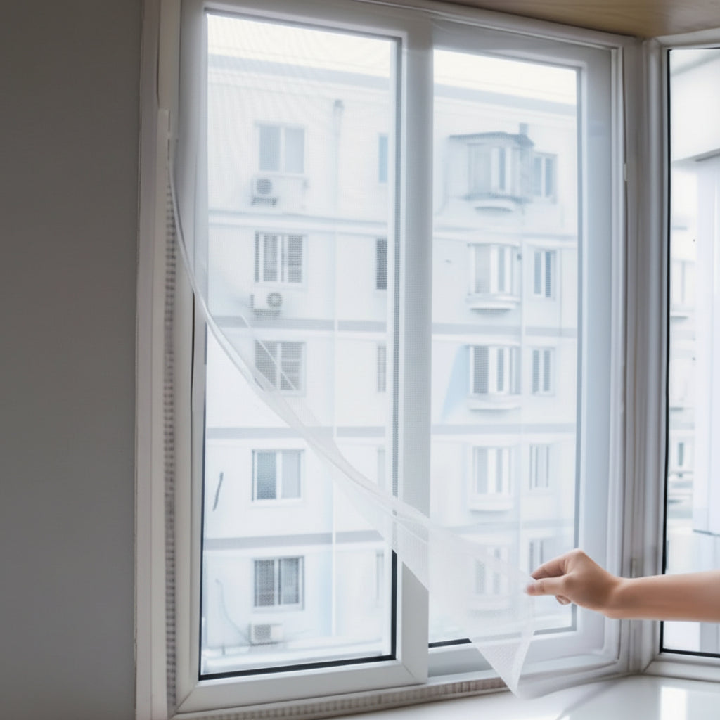 BUGMESH – Self-Adhesive Mosquito Window Net Kit 1