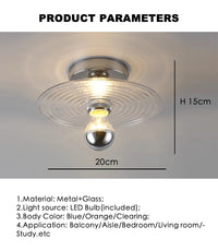 Bauhaus Style Water Ripple Glass Wall Sconce - Vintage Indoor Wall Lamp Lighting 5