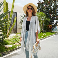Bohemian Beach Cover Up Kimono & Sarong Set for Women - Lightweight Chiffon 1