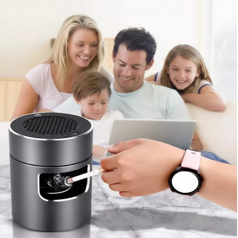 BreatheClean Pro - Smokeless Ashtray with HEPA Filter & USB Ion Technology 4