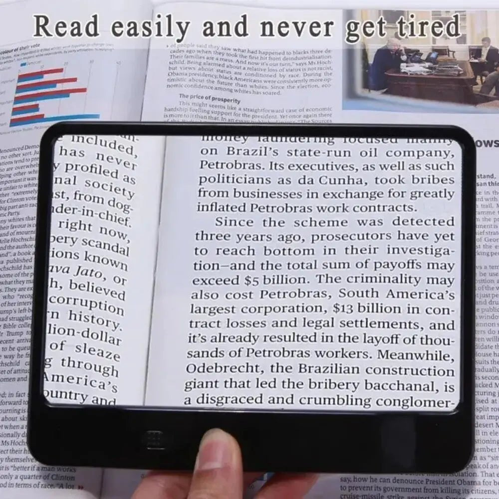 Bright Focus - 3x LED Lighted Magnifying Glass for Comfortable Reading 2