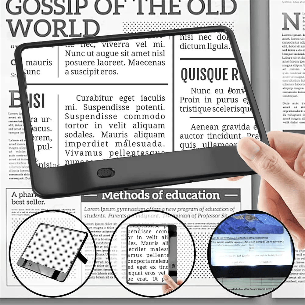 Bright Focus - 3x LED Lighted Magnifying Glass for Comfortable Reading 4