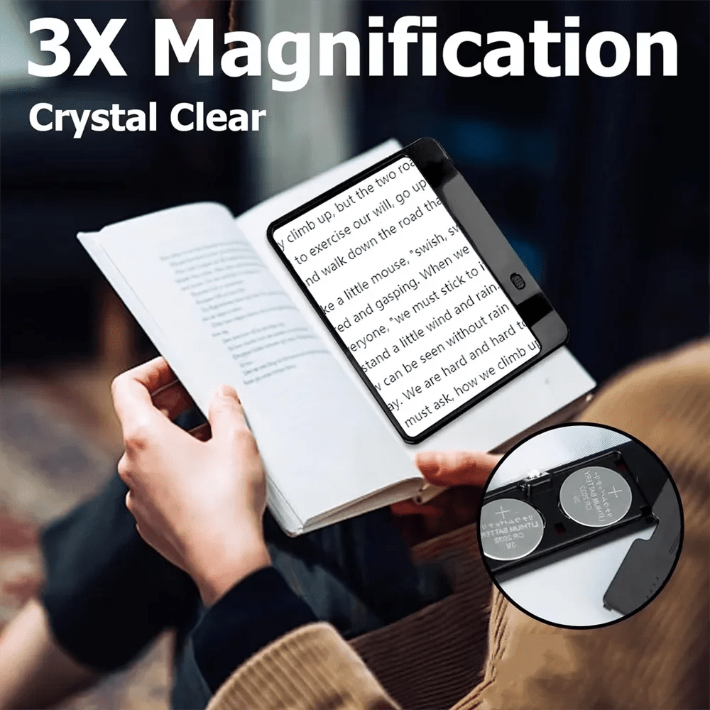 Bright Focus - 3x LED Lighted Magnifying Glass for Comfortable Reading 6