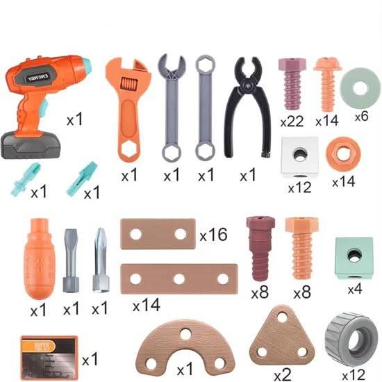 BuildMaster - 100-Piece Toy Tool Set for Creative Young Builders 3