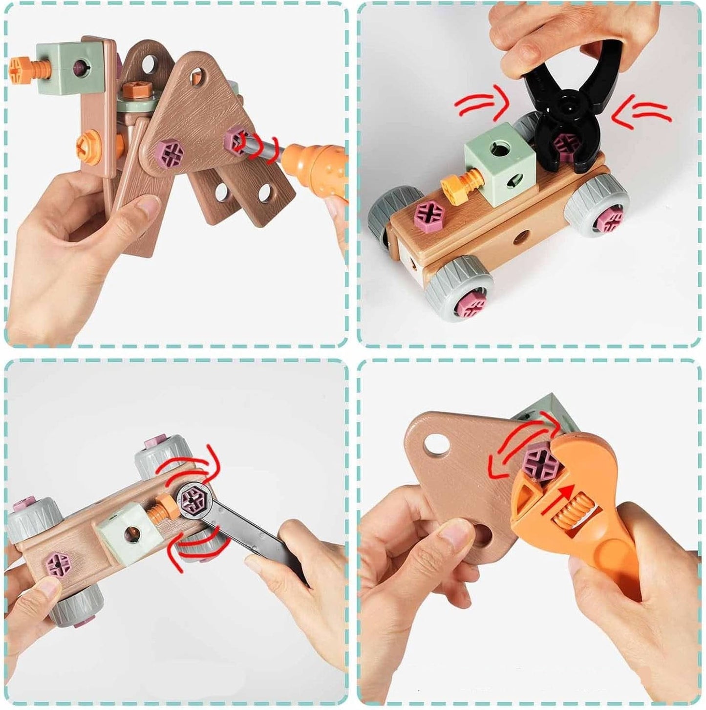 BuildMaster - 100-Piece Toy Tool Set for Creative Young Builders 4