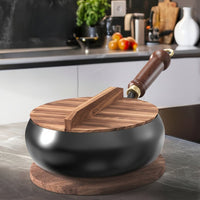 CASTFORGE - Heavy-Duty Cast Iron Skillet with Lid for Versatile Cooking 1