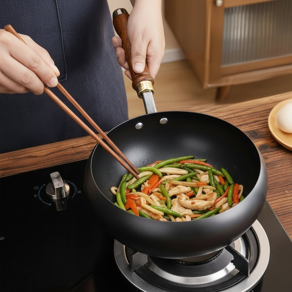 CASTFORGE - Heavy-Duty Cast Iron Skillet with Lid for Versatile Cooking 5