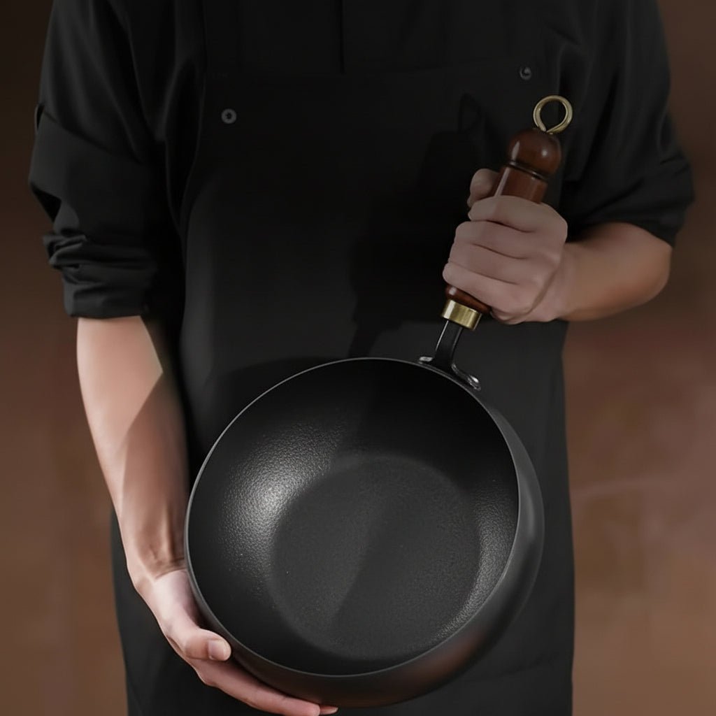 CASTFORGE - Heavy-Duty Cast Iron Skillet with Lid for Versatile Cooking 6