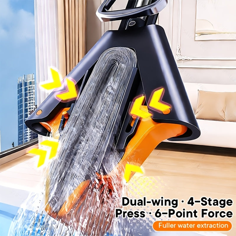 CLEANFLOW - High-Absorbency Sponge Mop with Easy Squeeze System 4