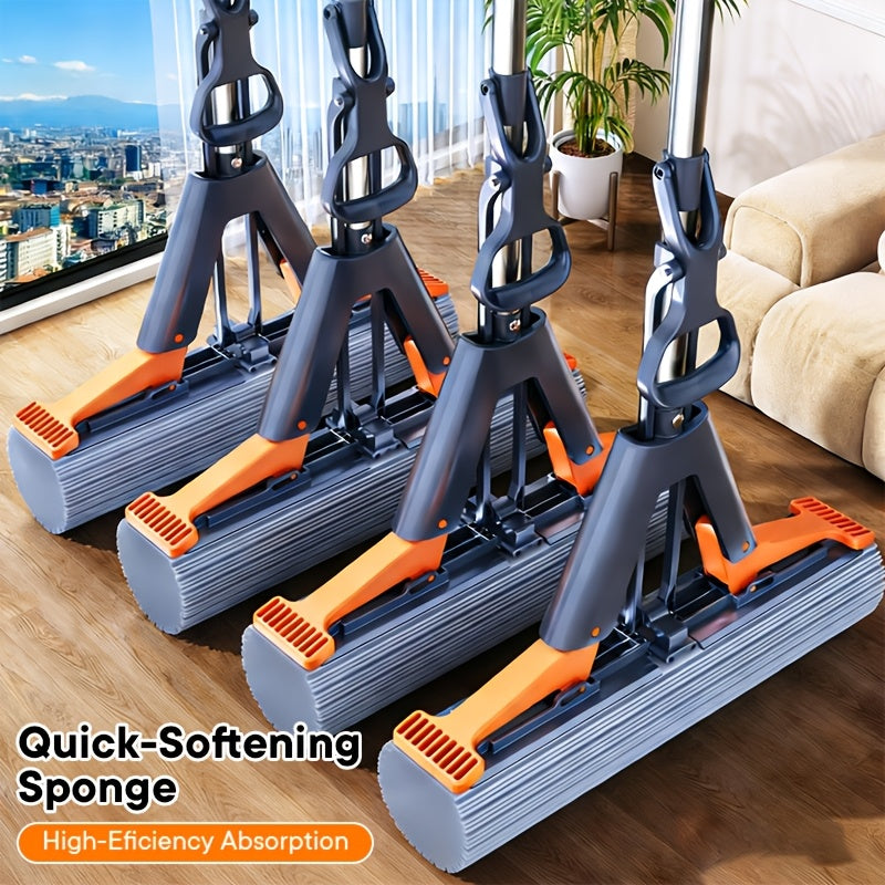 CLEANFLOW - High-Absorbency Sponge Mop with Easy Squeeze System 5