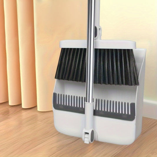 CLEANSWEEP PRO - Rotatable Broom and Dustpan Set with Comb Teeth for Easy Cleaning 0