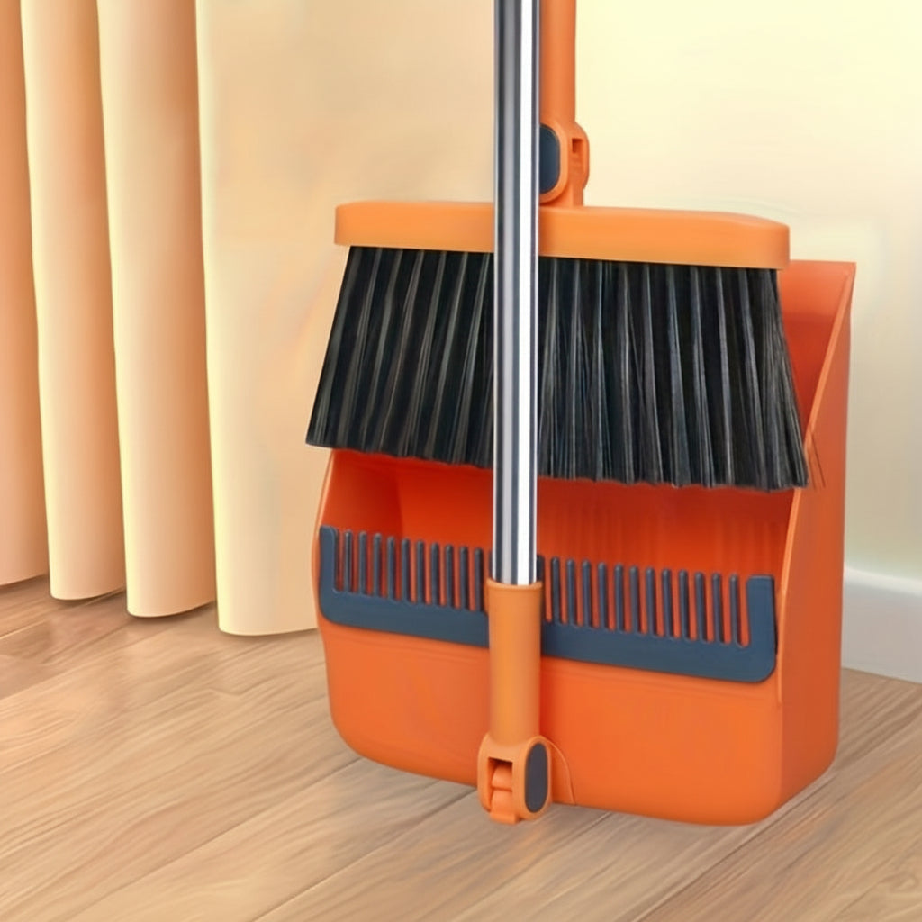 CLEANSWEEP PRO - Rotatable Broom and Dustpan Set with Comb Teeth for Easy Cleaning 7