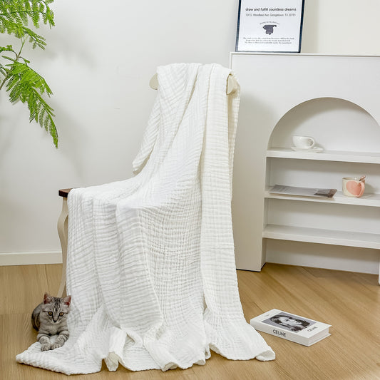 CLOUDNEST - 6-Layer Cotton Gauze Blanket for All-Season Softness and Comfort 0