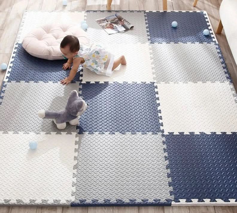 CUSHIOPLAY - Soft Foam Baby Play Mat for Tummy Time & Crawling, 12-Piece 8