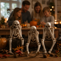 SPOOKTRIO – Skeleton Figurine Trio for Playful Seasonal Decor