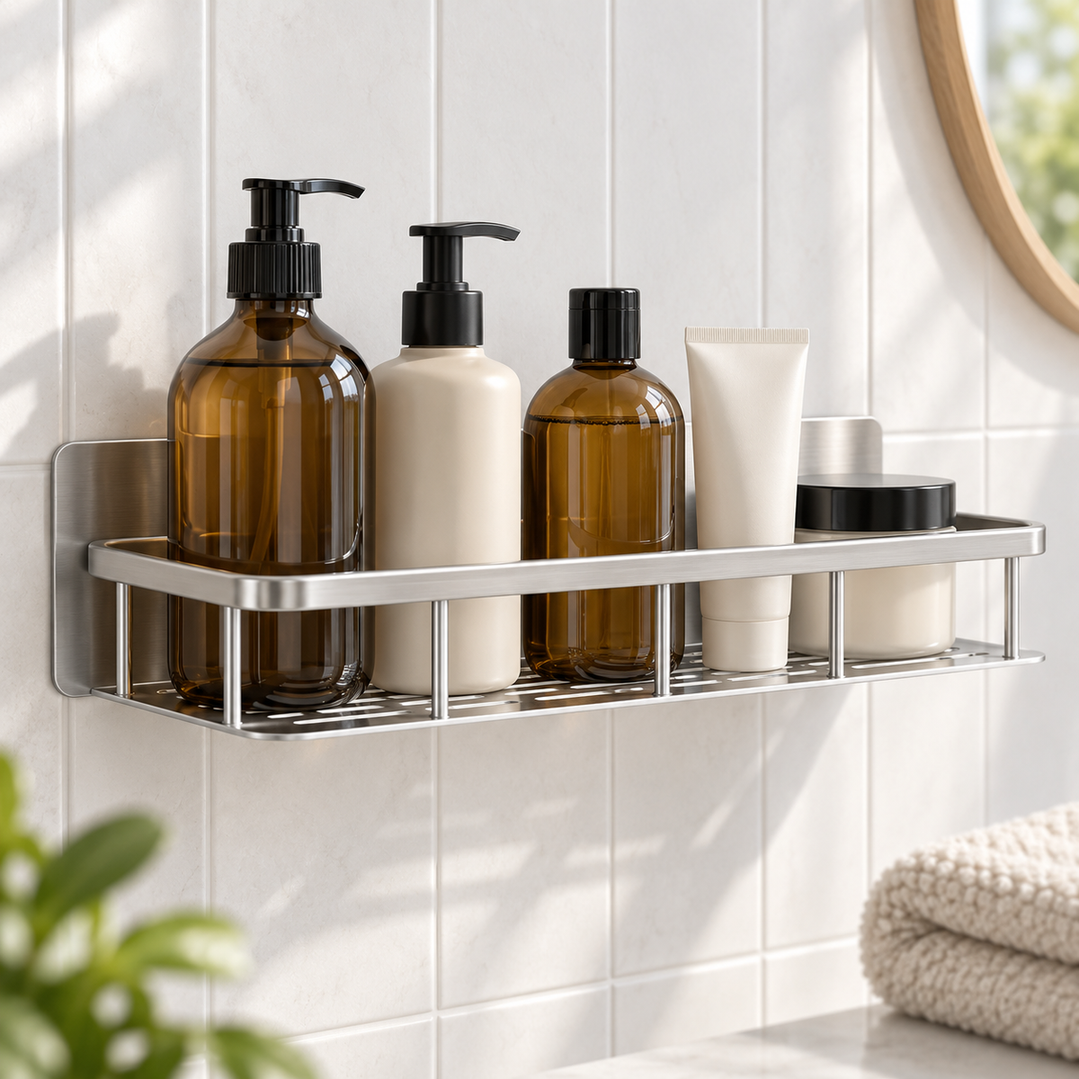 SHELFAVIXA – Estante de ducha sin taladro para mantener el baño organizado fácilmente