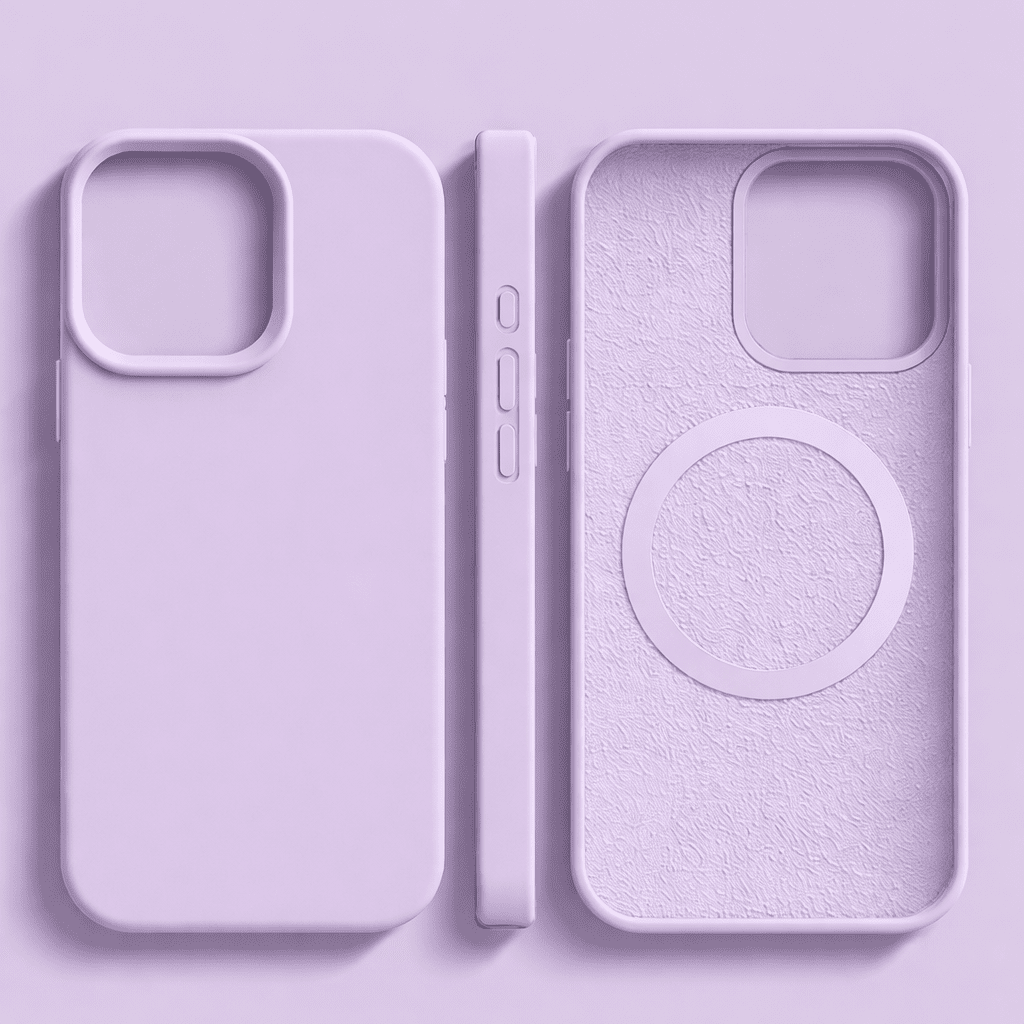SILVORA – Premium Silicone iPhone Case with MagSafe Protection and Soft Microfiber Lining