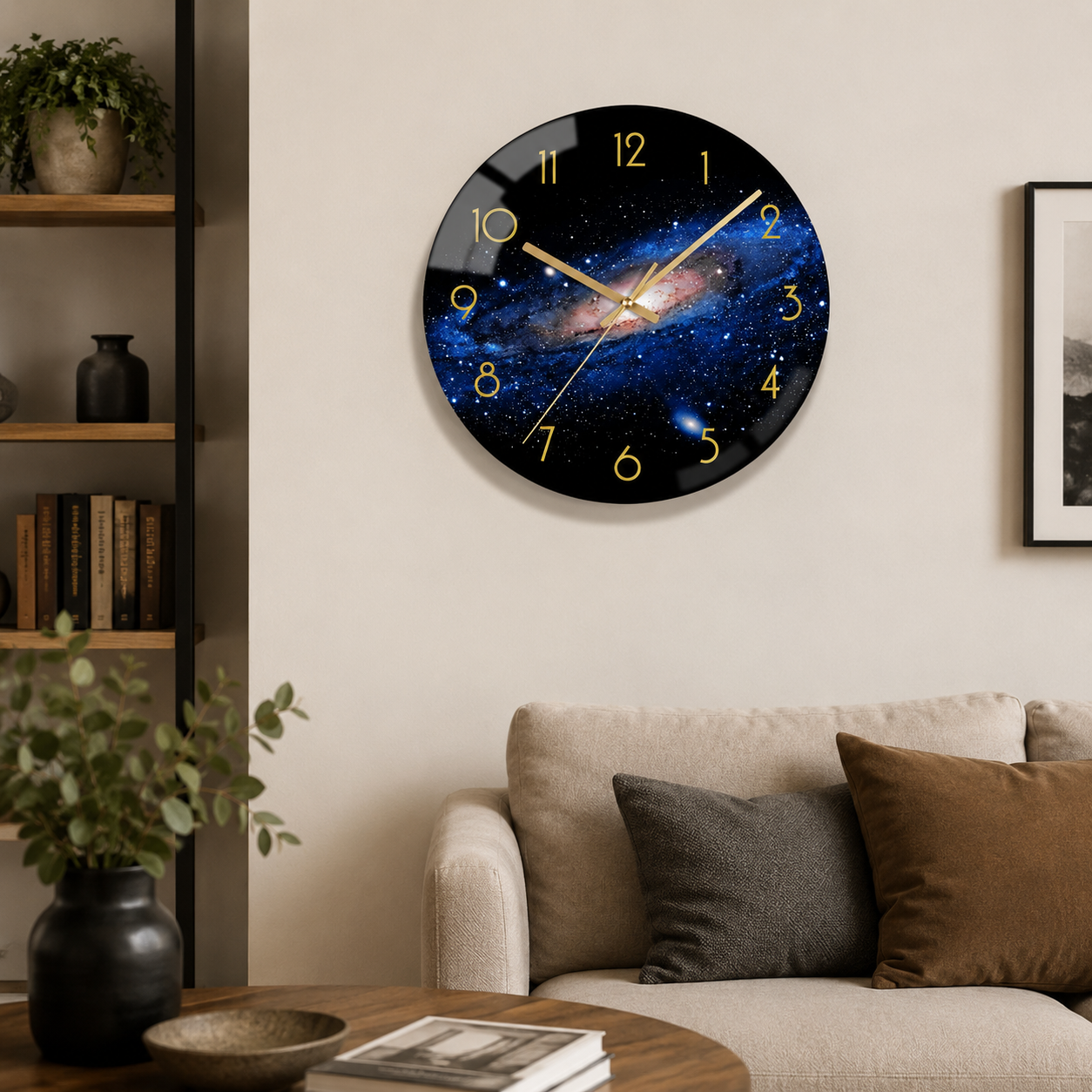 TIMEORA – Modern 12-Inch Artistic Wall Clock for Elegant Home and Interior Decor