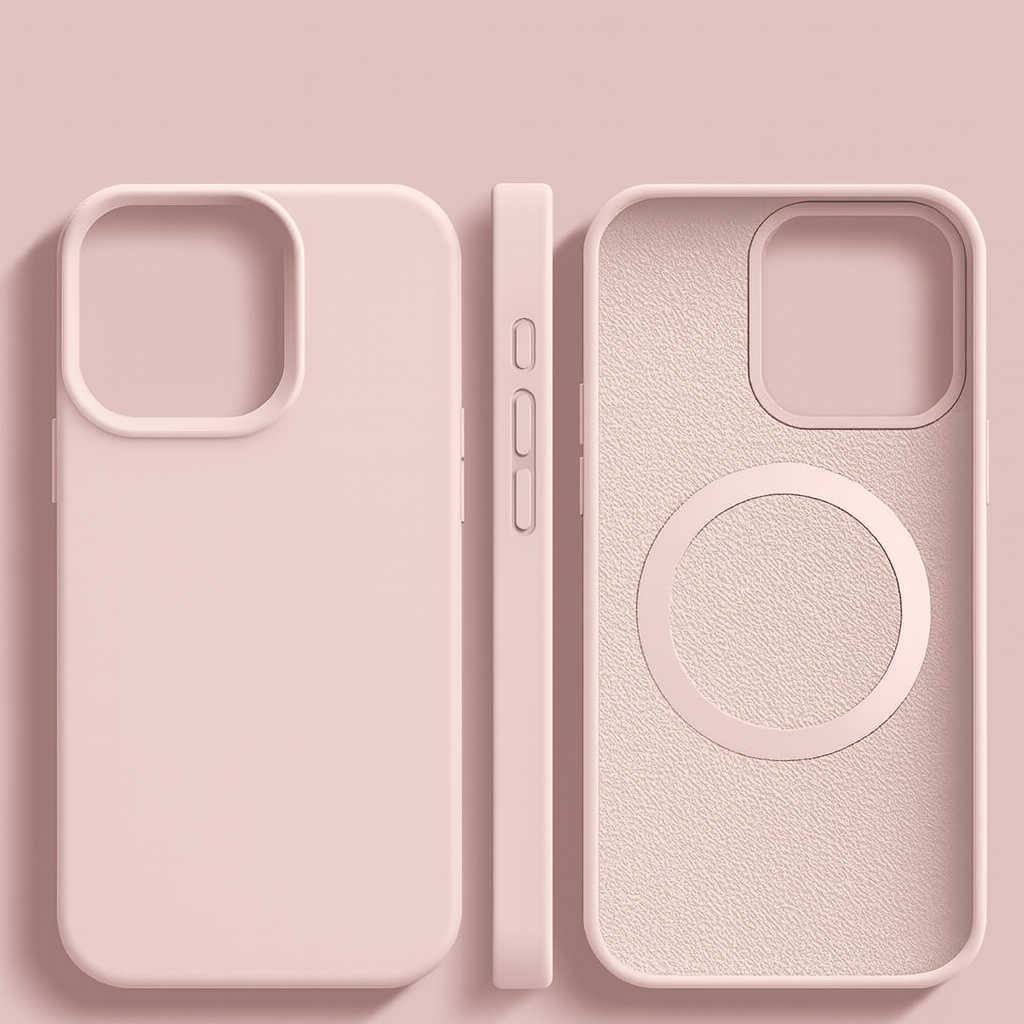 SILVORA – Premium Silicone iPhone Case with MagSafe Protection and Soft Microfiber Lining