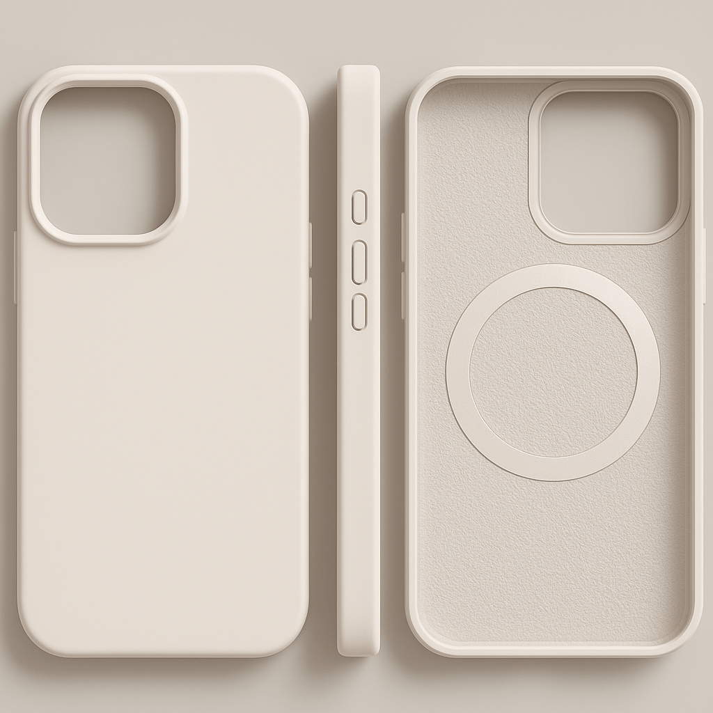 SILVORA – Premium Silicone iPhone Case with MagSafe Protection and Soft Microfiber Lining