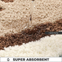 Coastal Charm - Non-Slip Bath Mat with Seaside Footprint Design for Bathroom Rugs 4