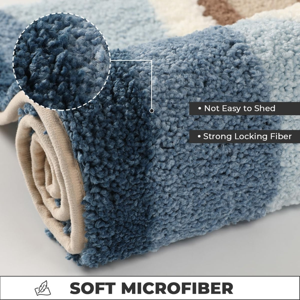 Coastal Charm - Non-Slip Bath Mat with Seaside Footprint Design for Bathroom Rugs 5
