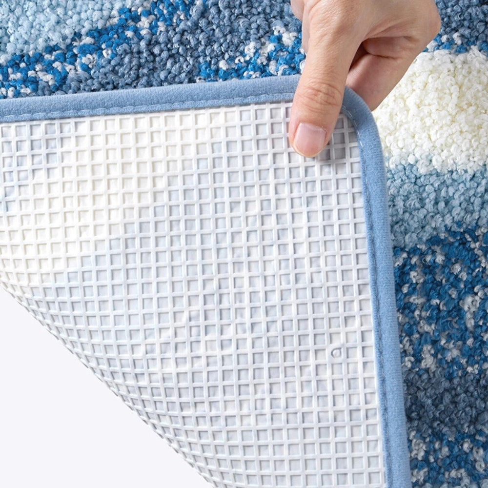 Coastal Charm - Non-Slip Bath Mat with Seaside Footprint Design for Bathroom Rugs 7