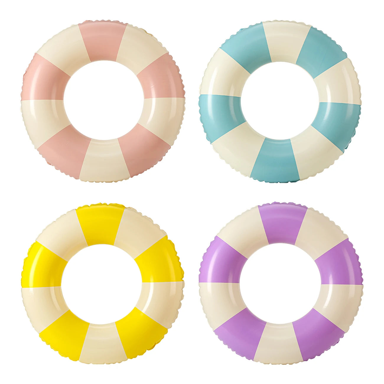 Colorful Inflatable Swimming Ring - Durable Pool Float for Adults & Kids 0