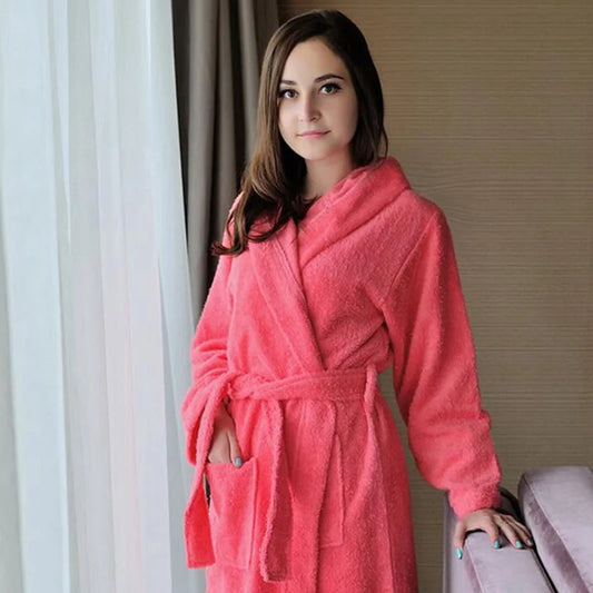 ComfortWear - Men's Hooded Bathrobe - 100% Cotton Terry Dressing Gown 1