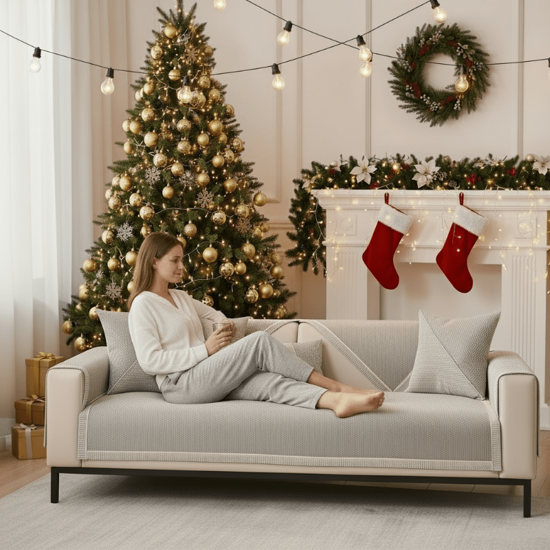 Comfortweft - Breathable Non-Slip Cotton-Linen Sofa Cover for All Seasons 2
