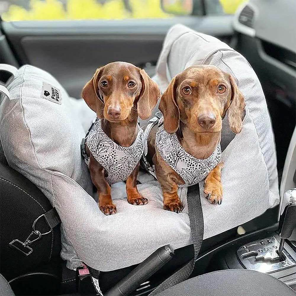 ComfyRide - Adjustable Dog Seat Bed with Non-Slip Base & Safety Straps 1