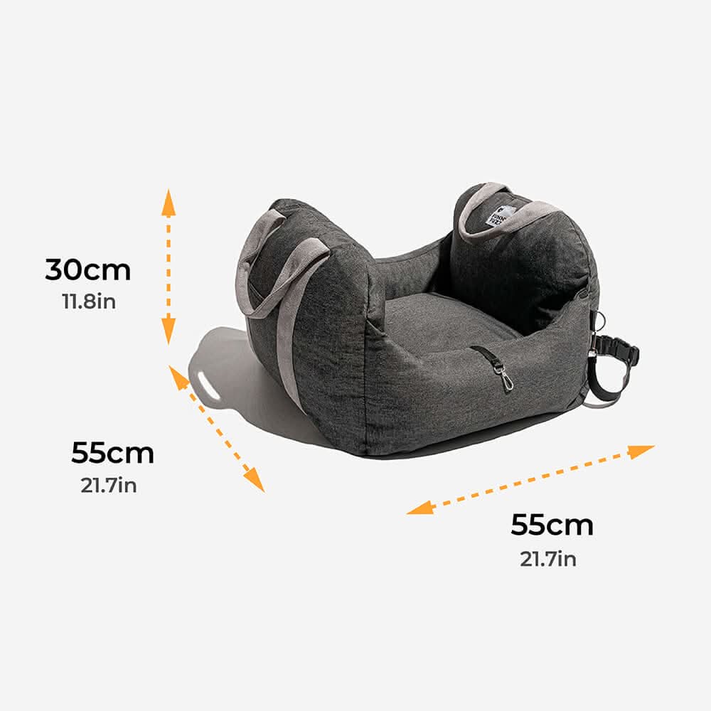 ComfyRide - Adjustable Dog Seat Bed with Non-Slip Base & Safety Straps 7