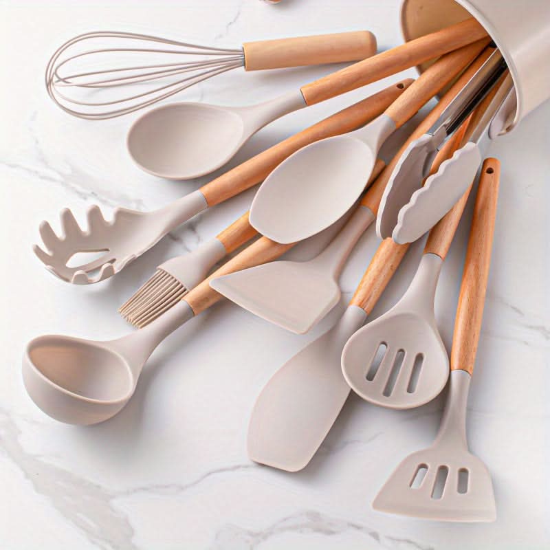 Cooklyn - 12-Piece Heat-Resistant Silicone Kitchen Utensil Set 0