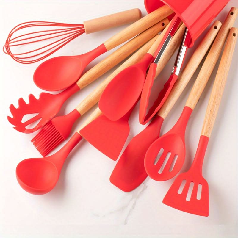 Cooklyn - 12-Piece Heat-Resistant Silicone Kitchen Utensil Set 10