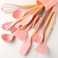 Cooklyn - 12-Piece Heat-Resistant Silicone Kitchen Utensil Set 12
